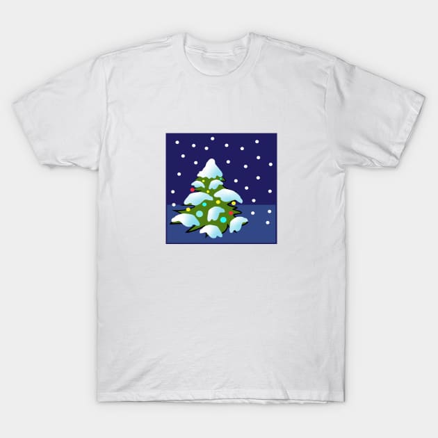 Christmas tree T-Shirt by Elena Akopian